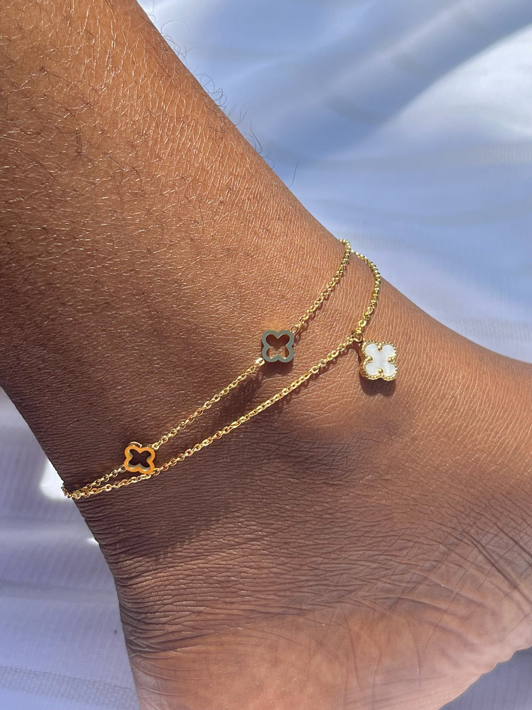 Clover drop Anklet