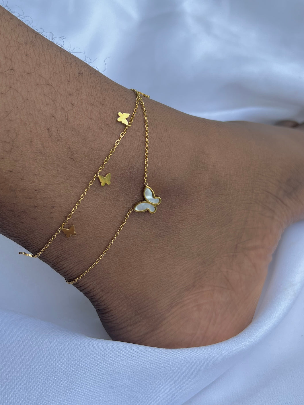 Pearl Butterfly Anklet