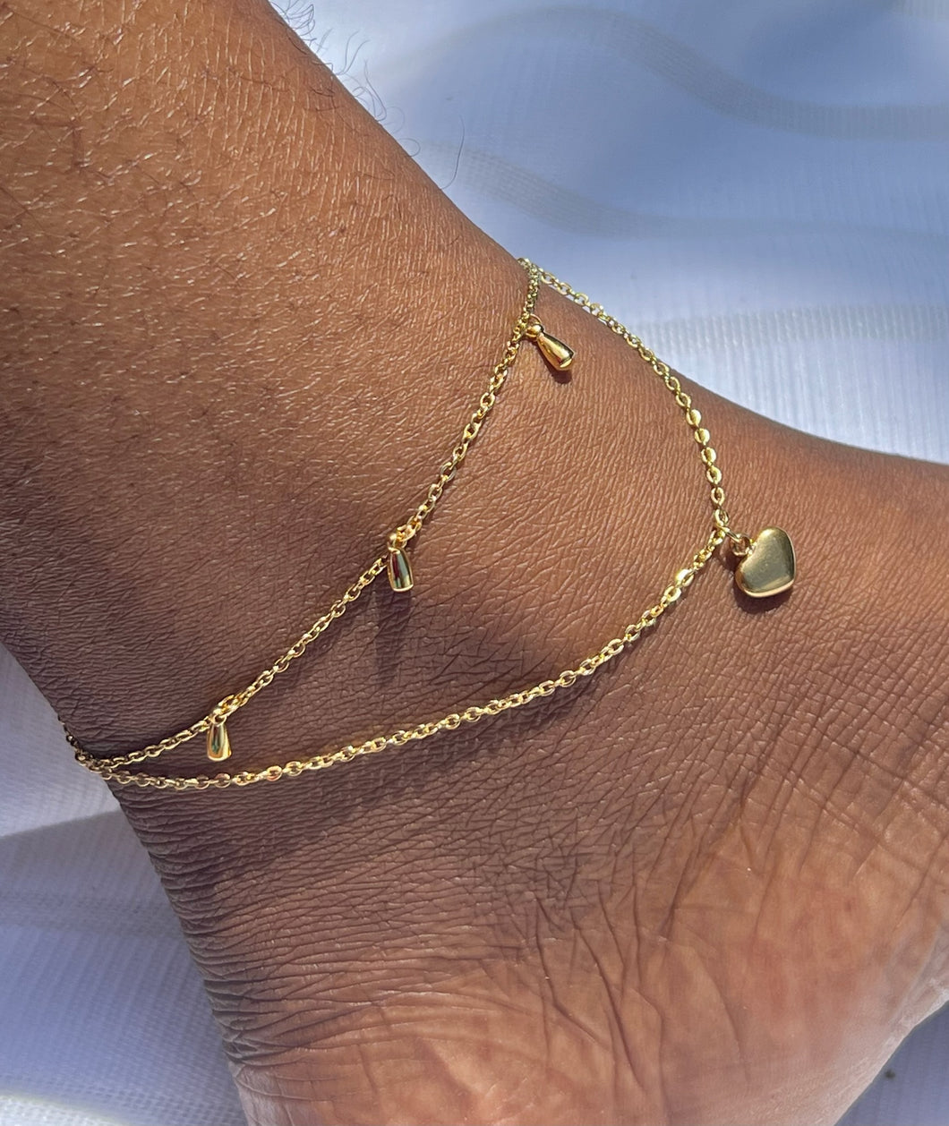 Simple Heart Anklet