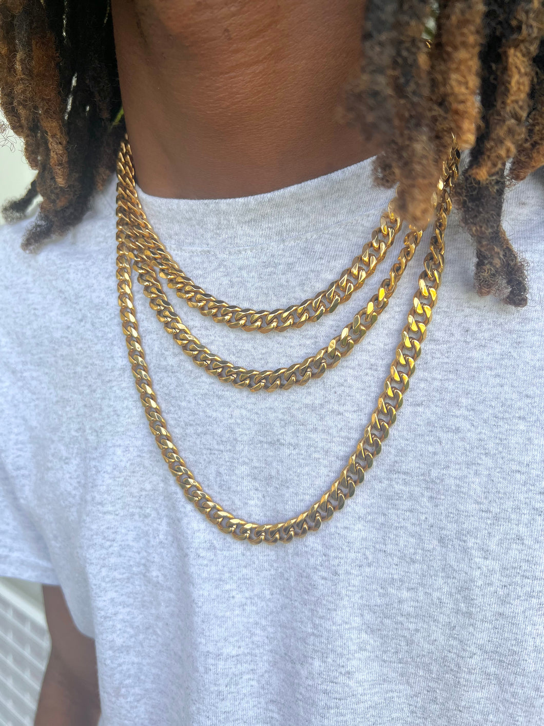 9mm Gold Curb Chain