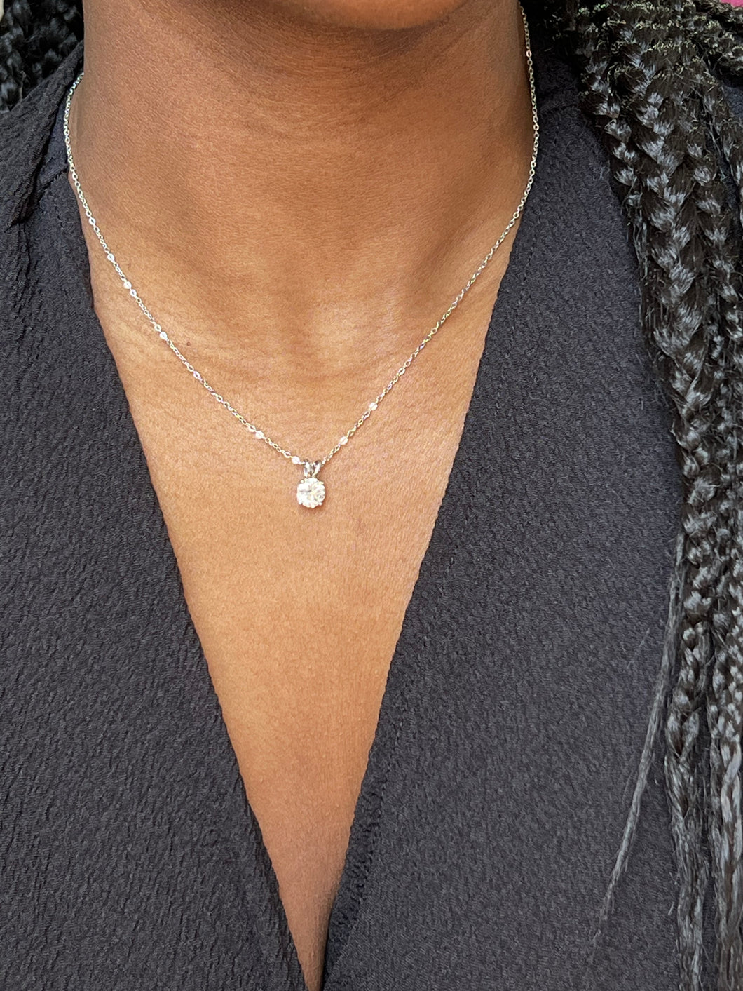 Sterling Silver Moissanite Necklace