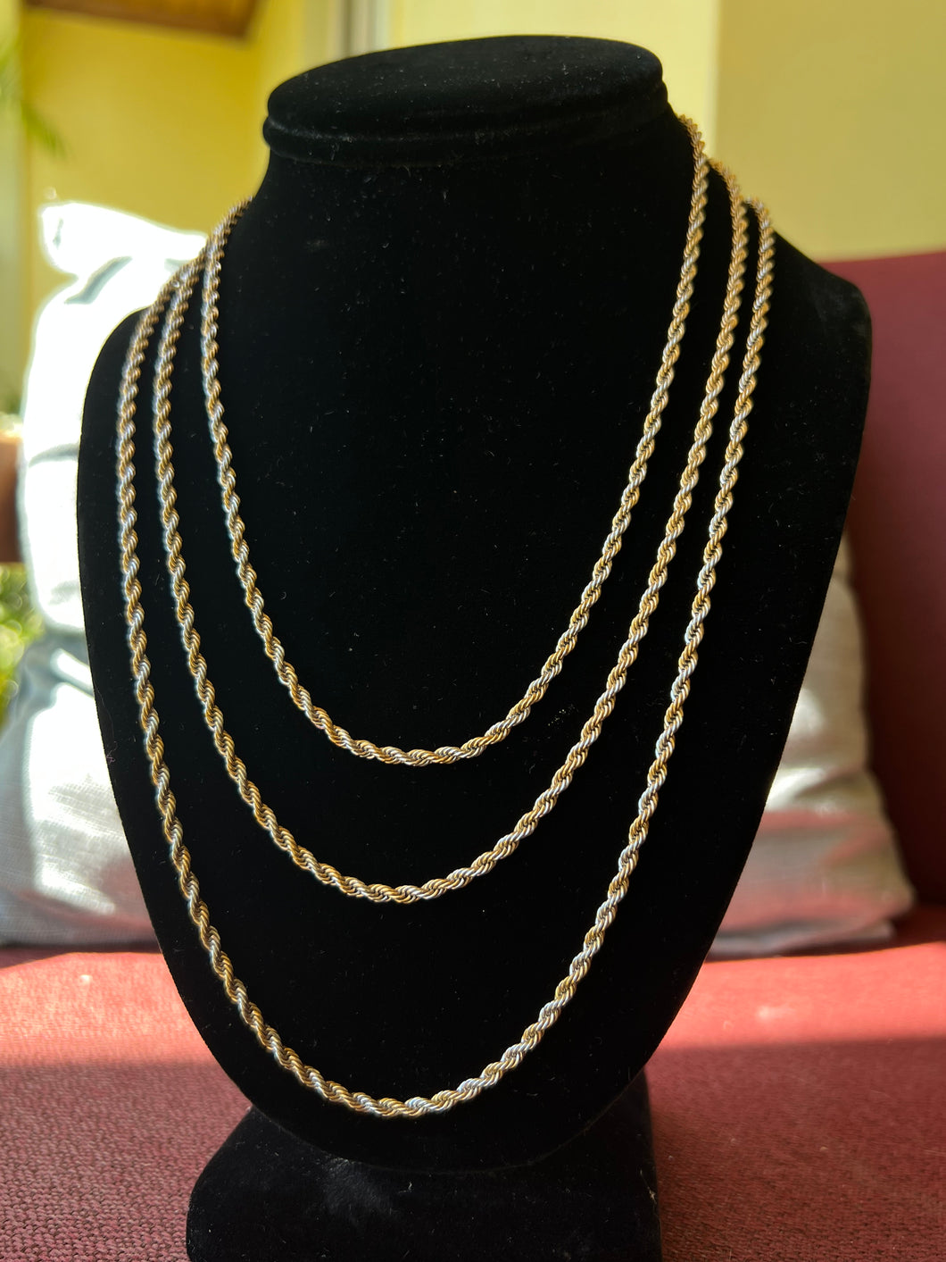 3mm Two-Tone Rope Chain