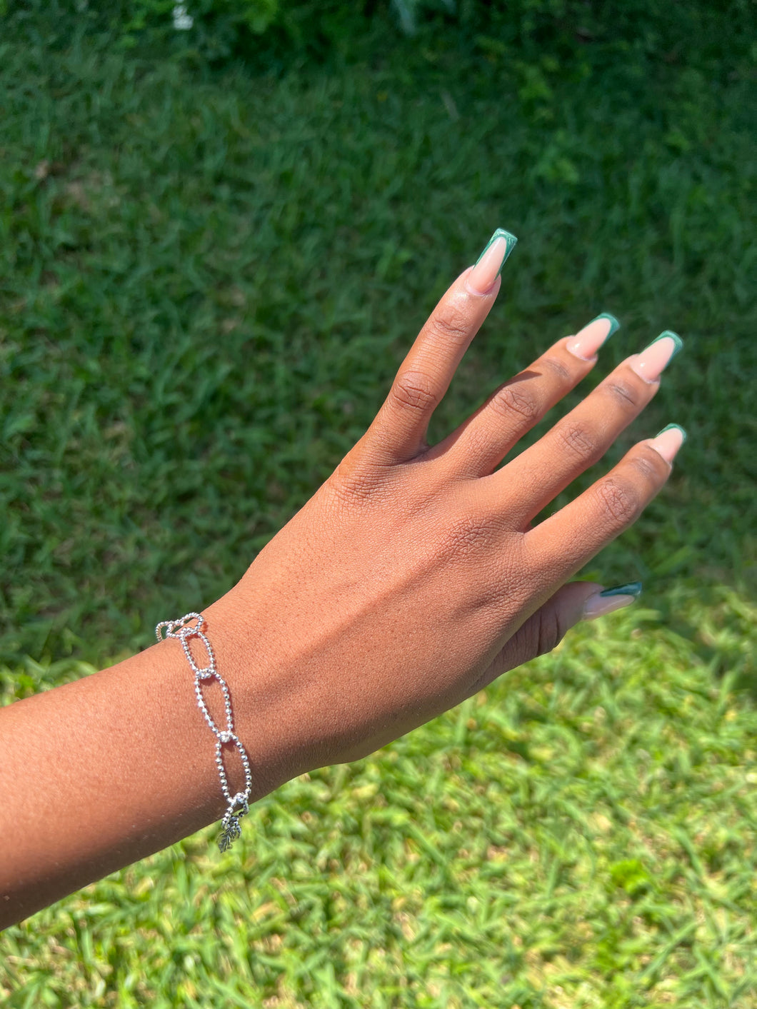 Sterling Silver Large Hoop Bracelet