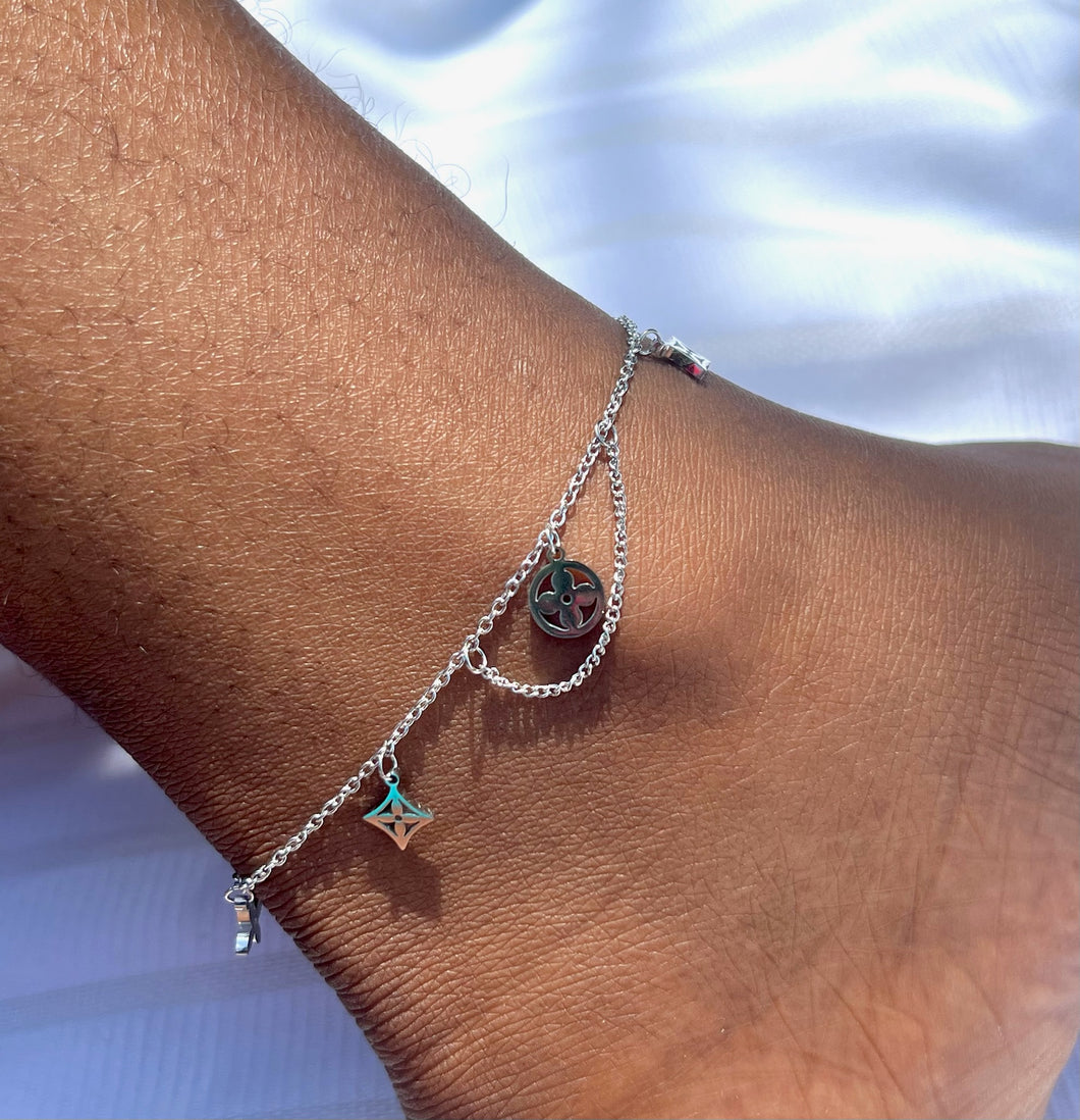 Silver Drop Anklet