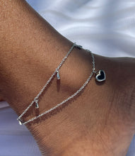 Load image into Gallery viewer, Black Heart Anklet
