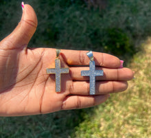 Load image into Gallery viewer, Mini Studded Cross Necklace
