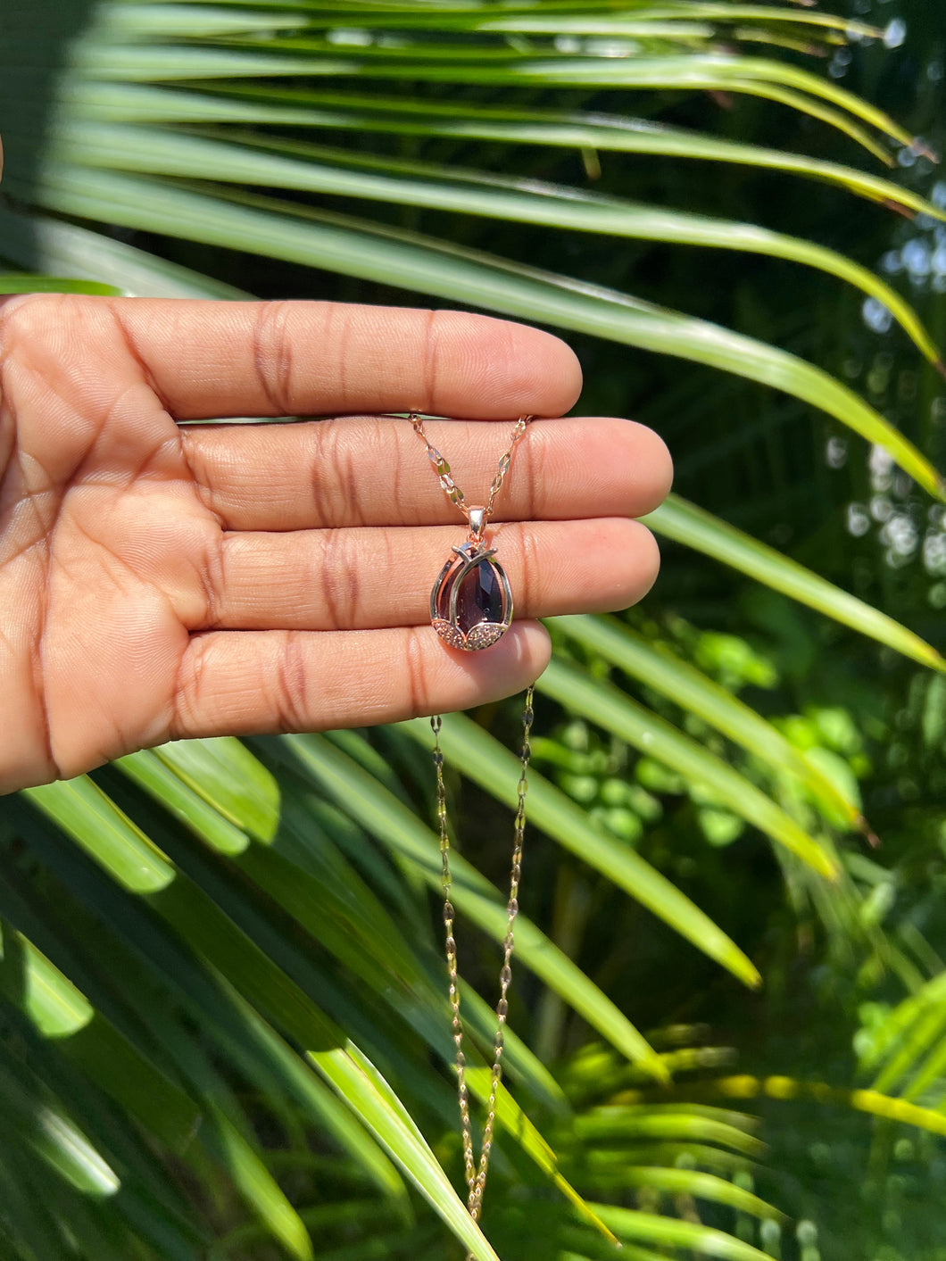 Purple Drop Necklace