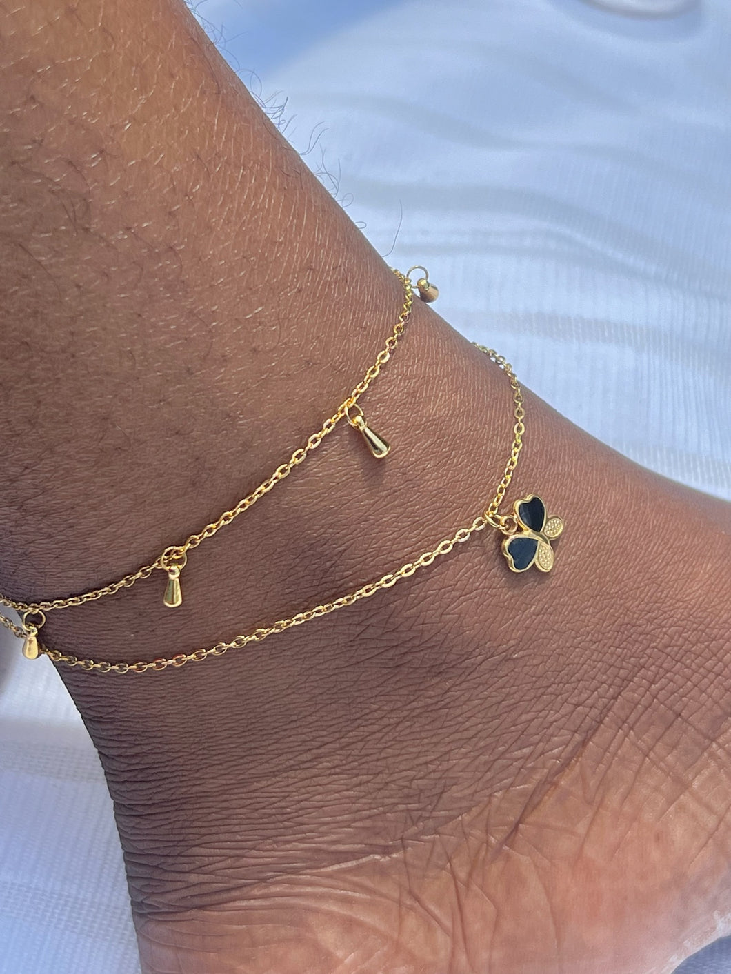 Layered Butterfly Anklet