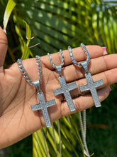 Load image into Gallery viewer, Mini Studded Cross Necklace
