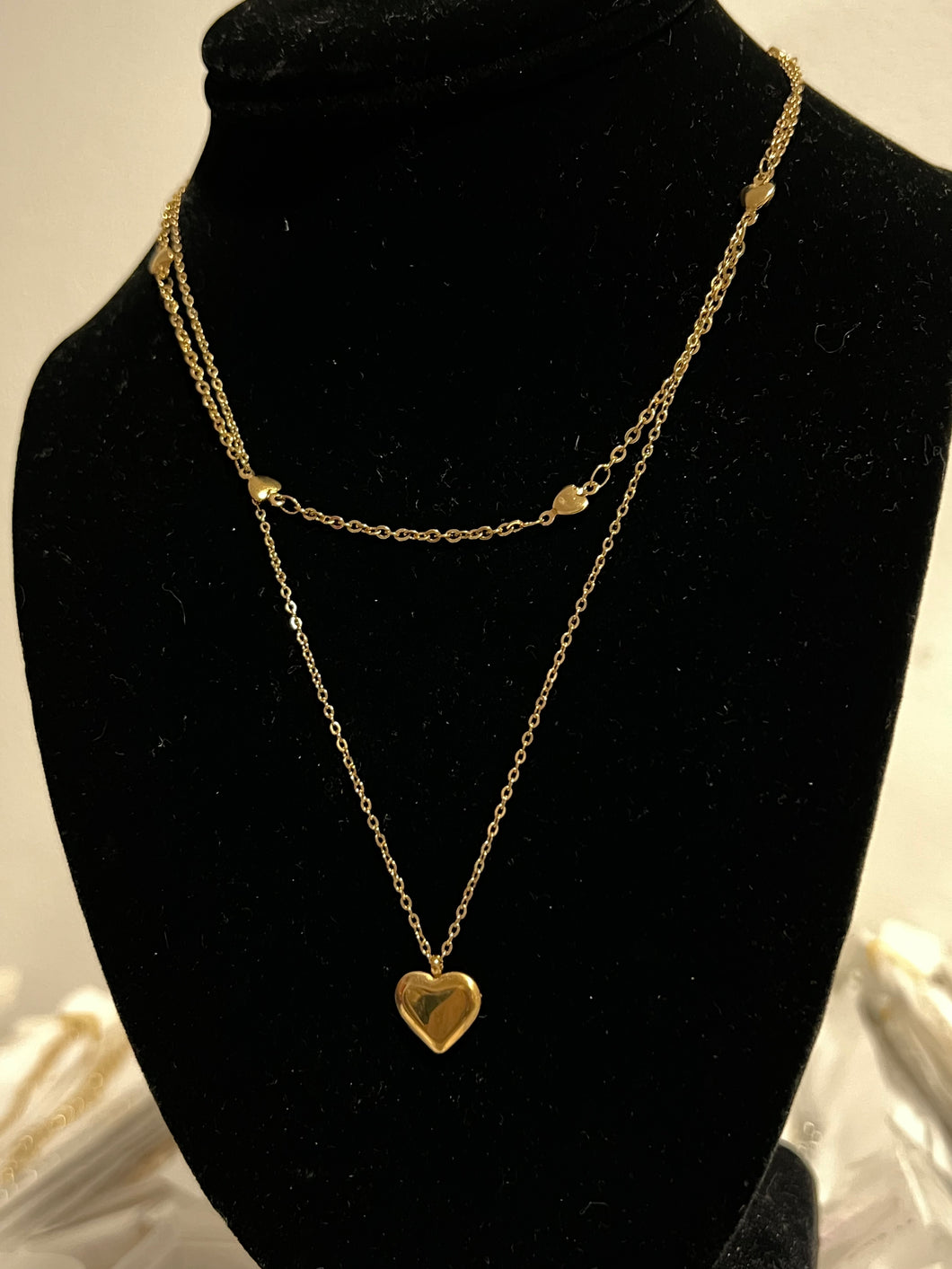 Double Layer Heart Necklace