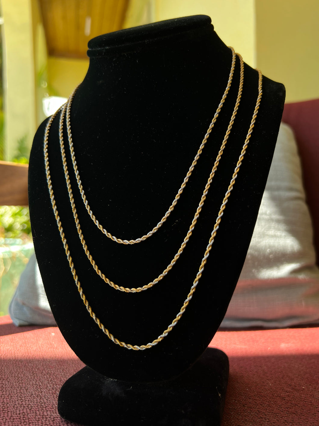 2mm Two-Tone Rope Chain