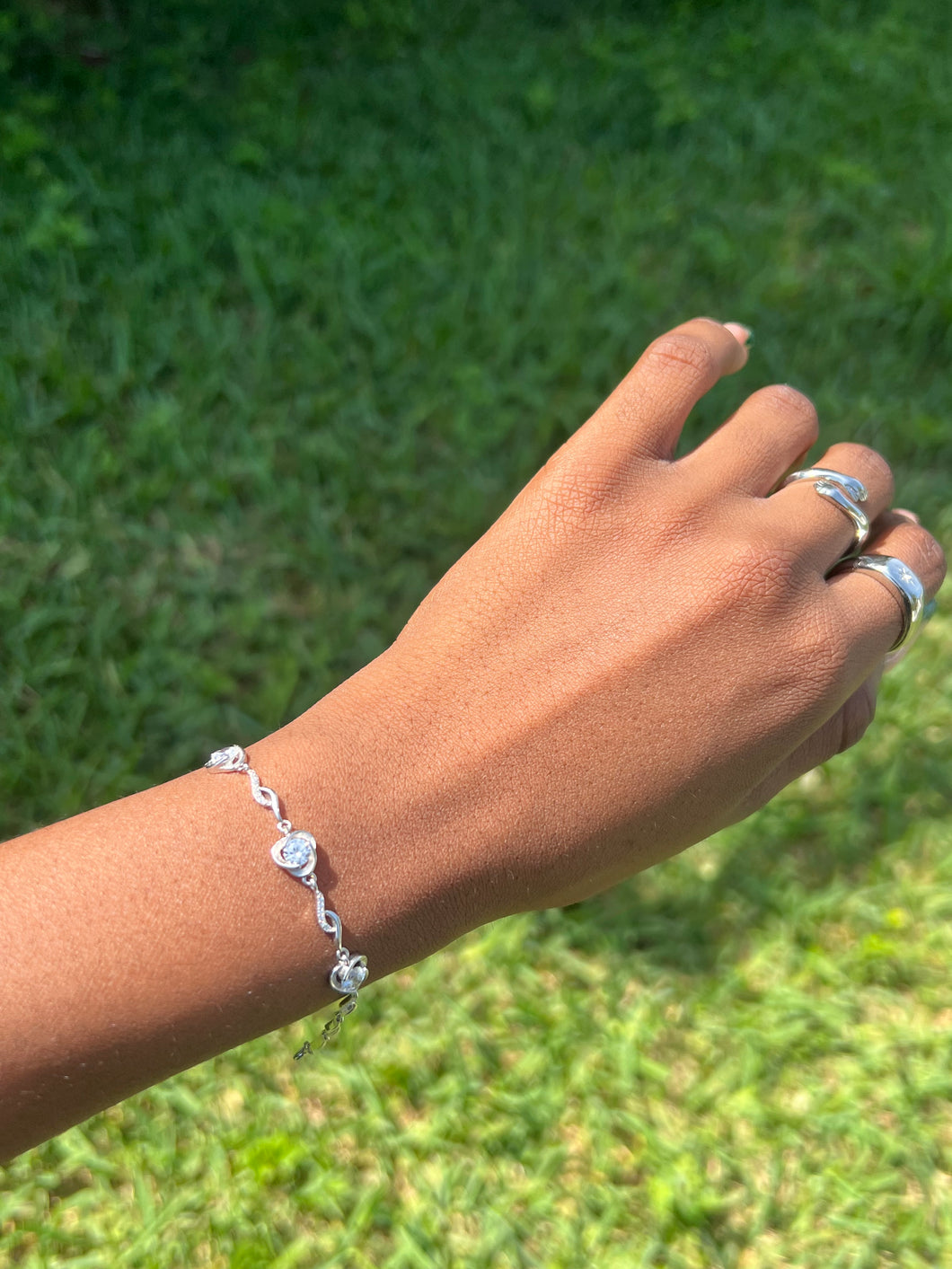 Sterling Silver Eternity Bracelet