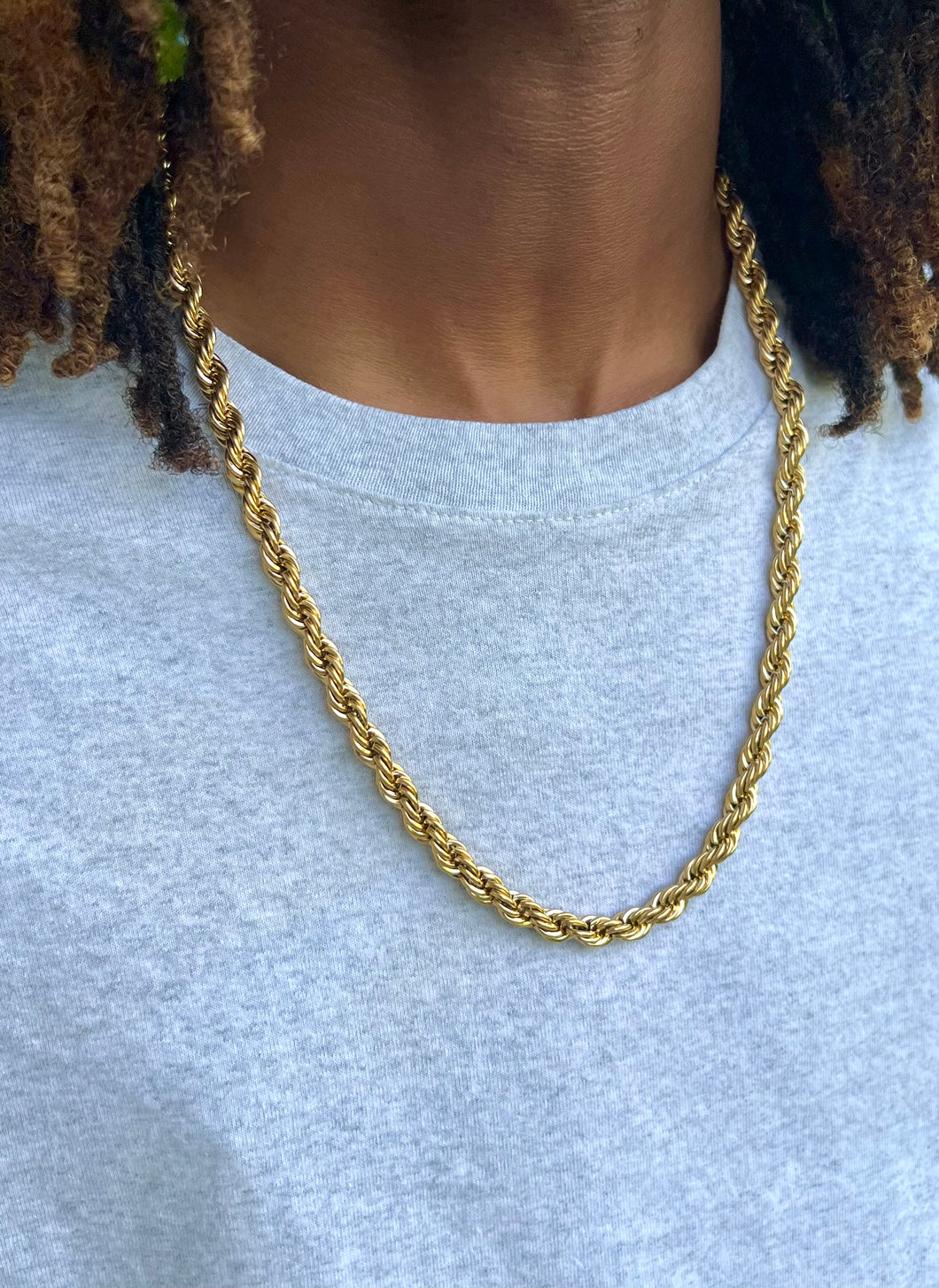 7mm Gold Rope Chain