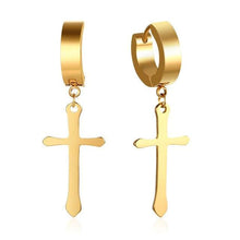 Load image into Gallery viewer, Gold Cross Earrings
