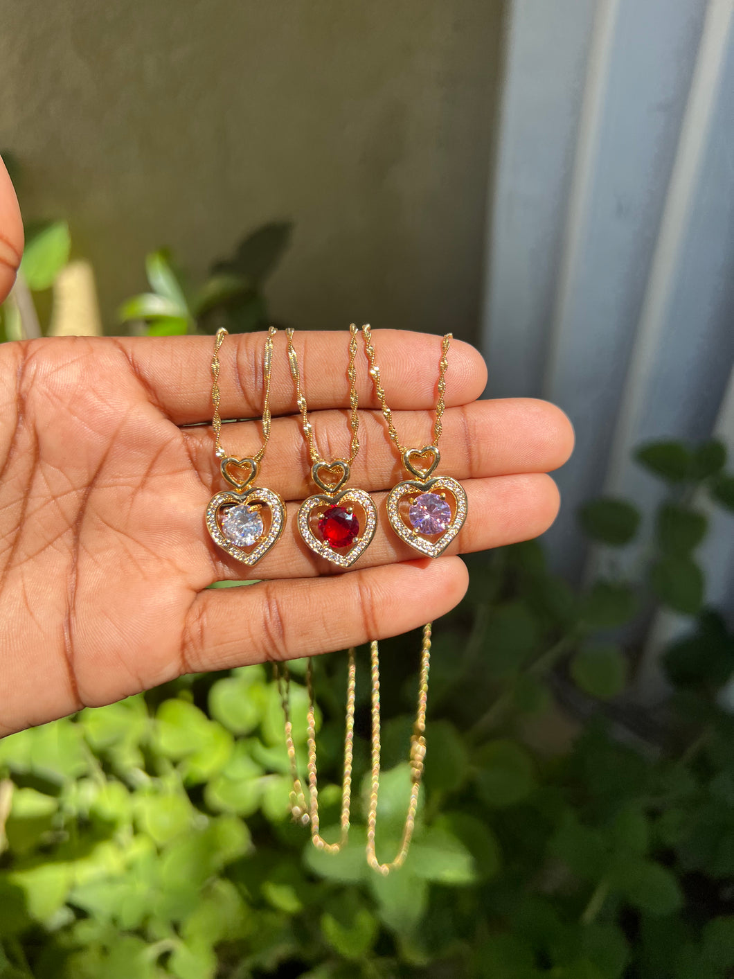 Rainbow Heart Necklaces