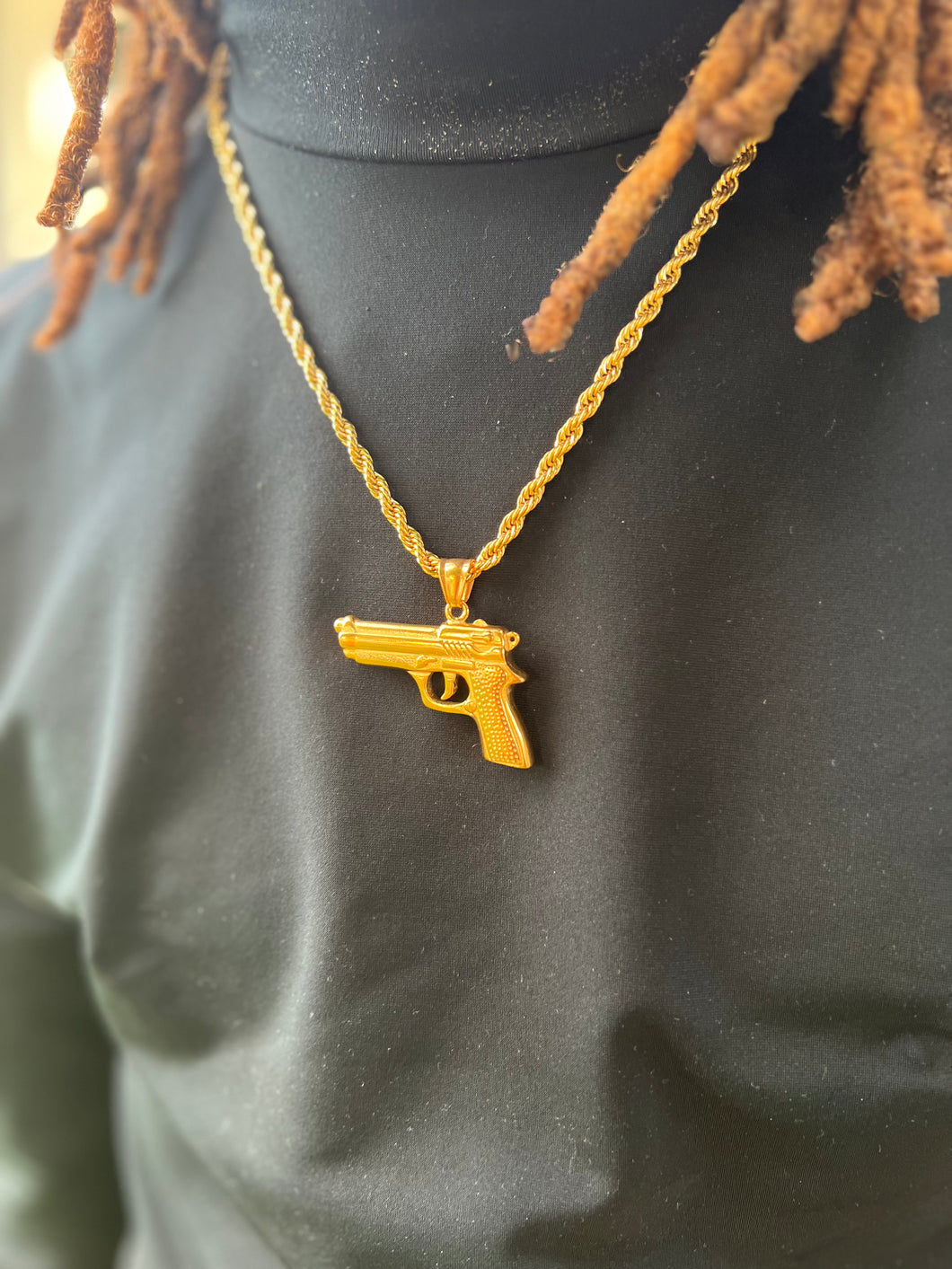 Mens Gun Necklace