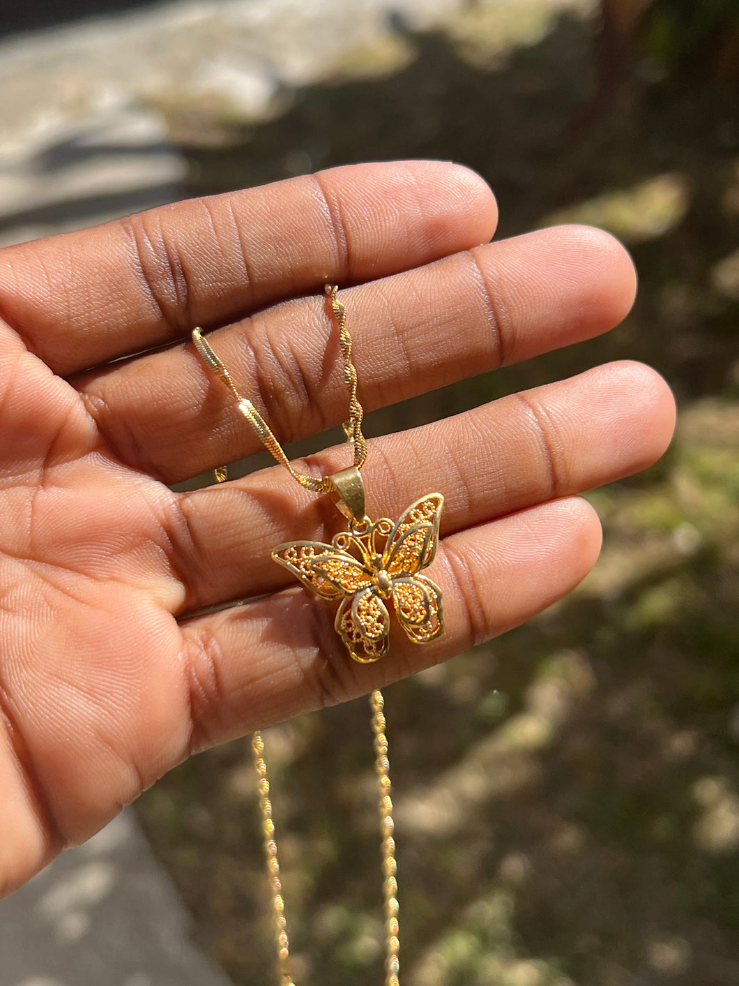 Gold Butterfly Necklace