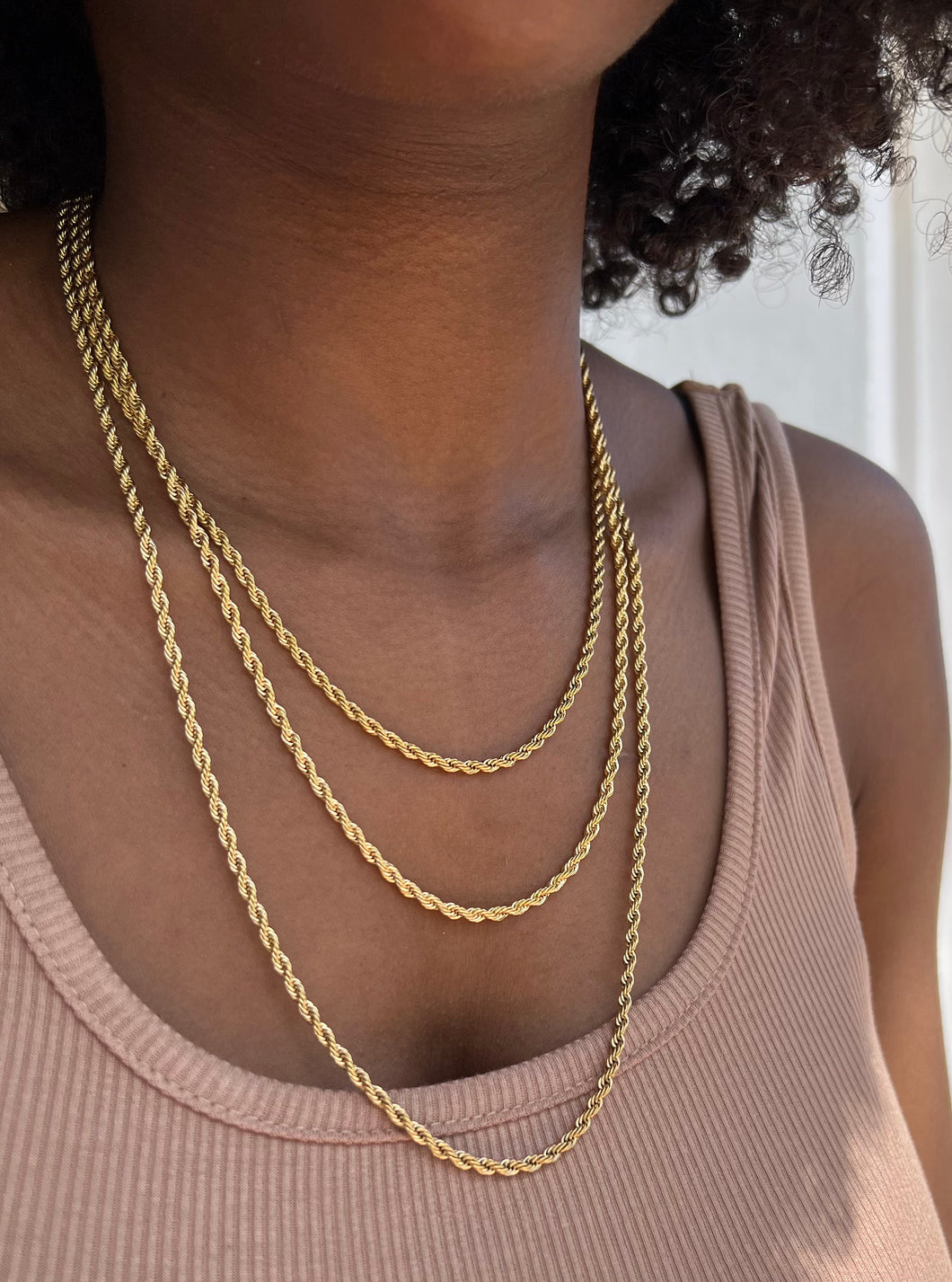 3mm Gold Rope Chain