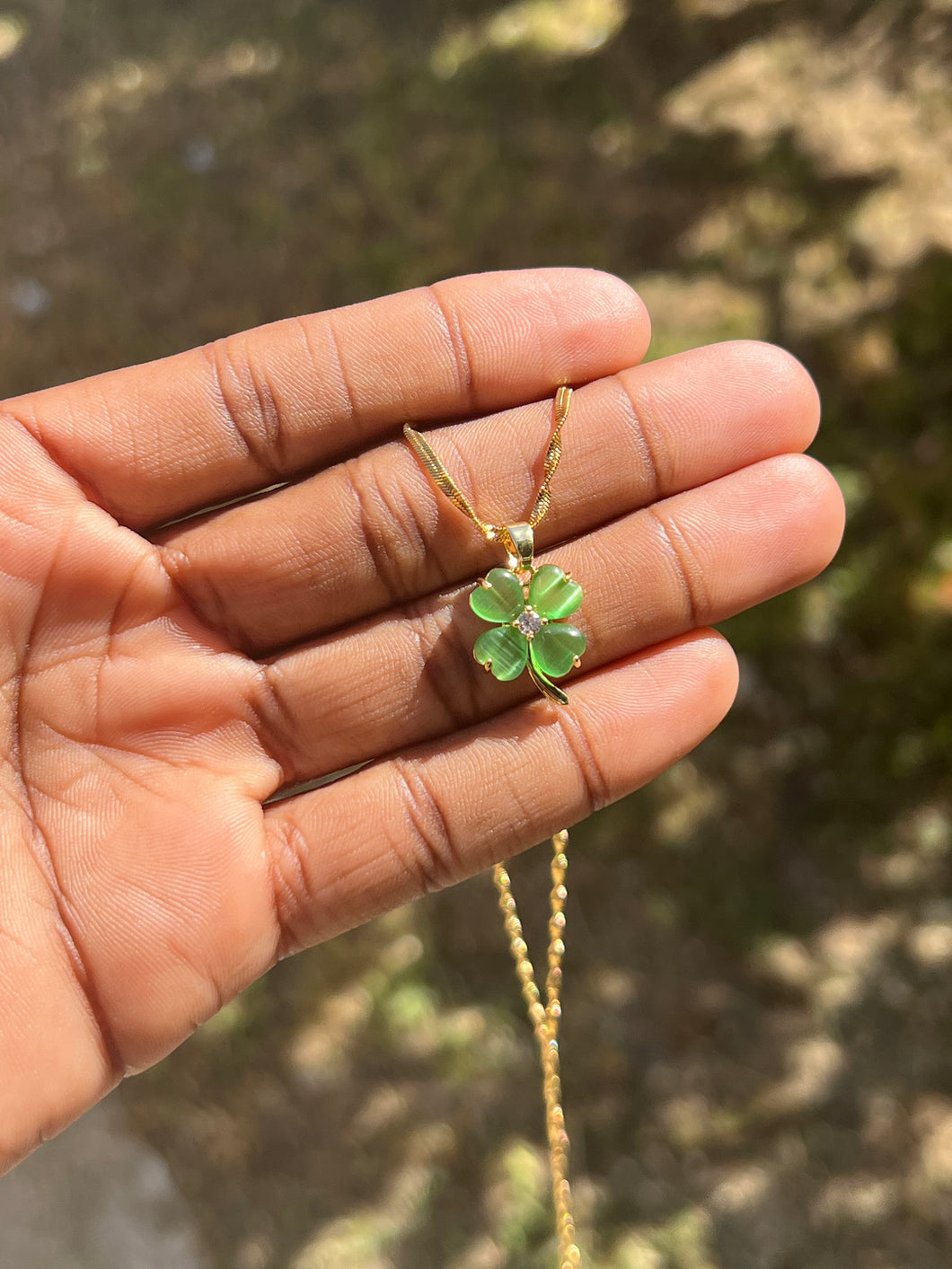 Green Clover Necklace