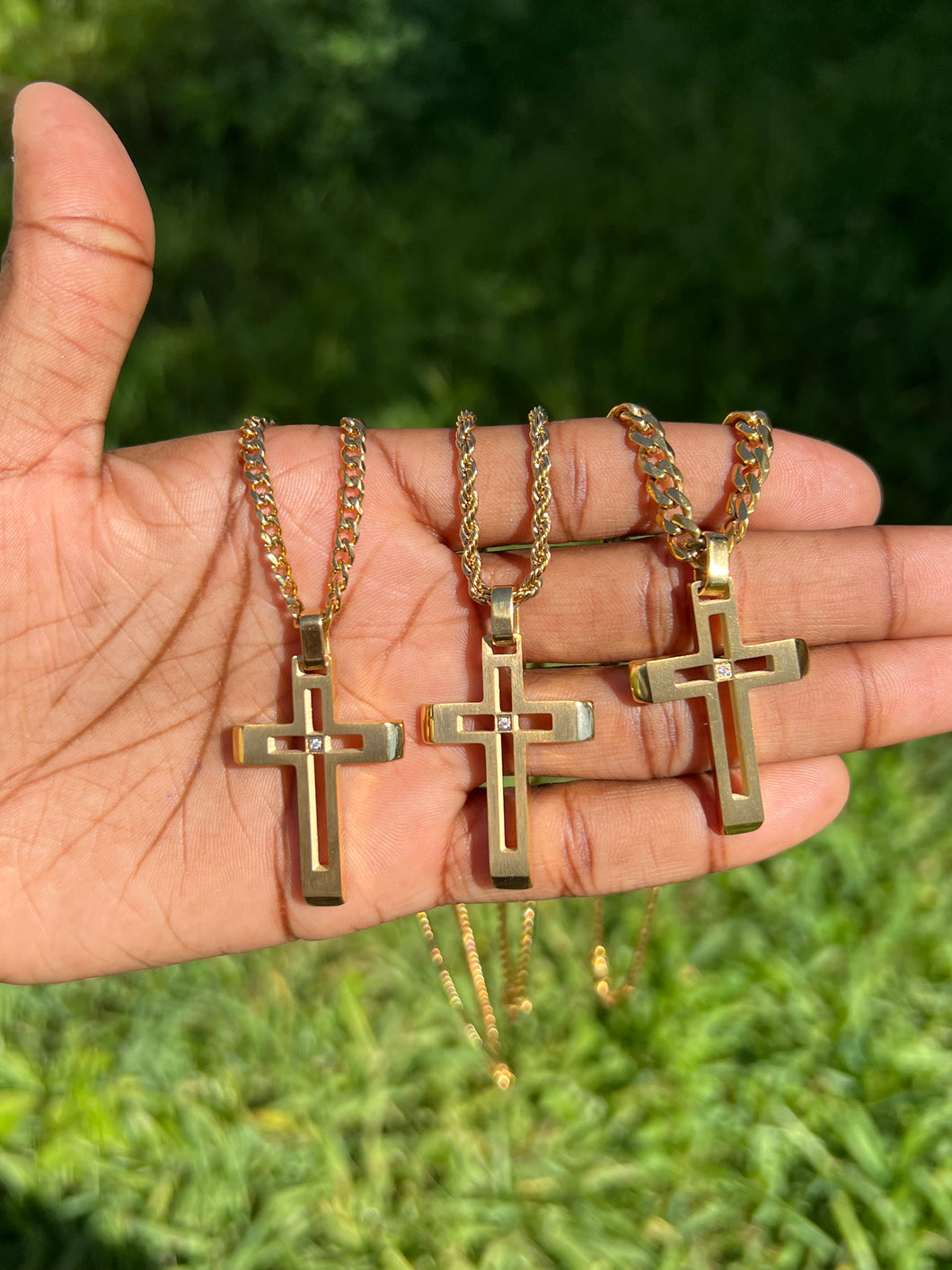 Basic Gold Cross Necklace