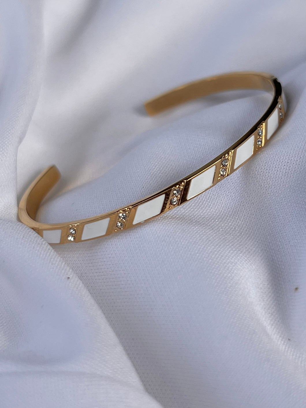 White Stripe Bangle