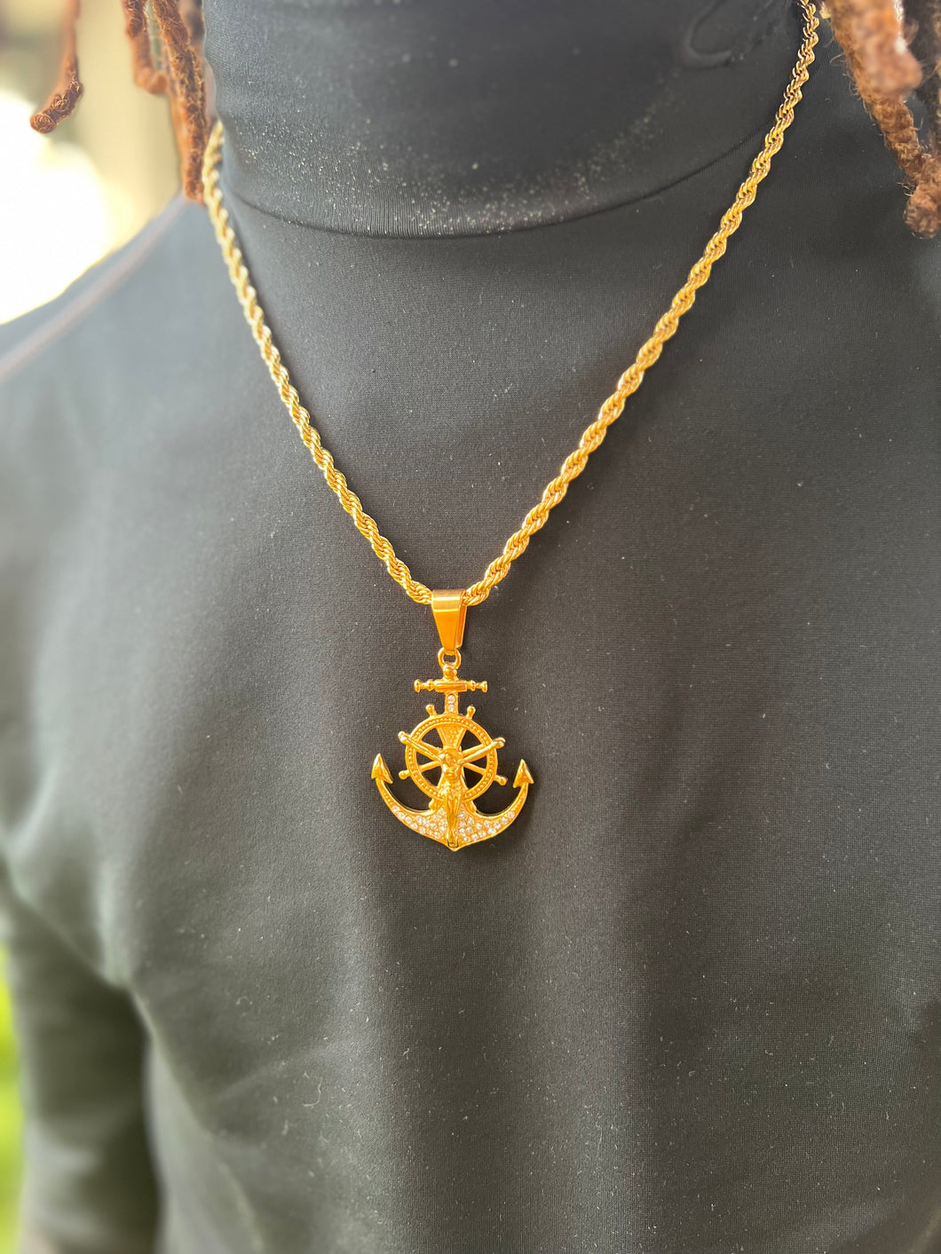 Mini Jesus Anchor Necklace