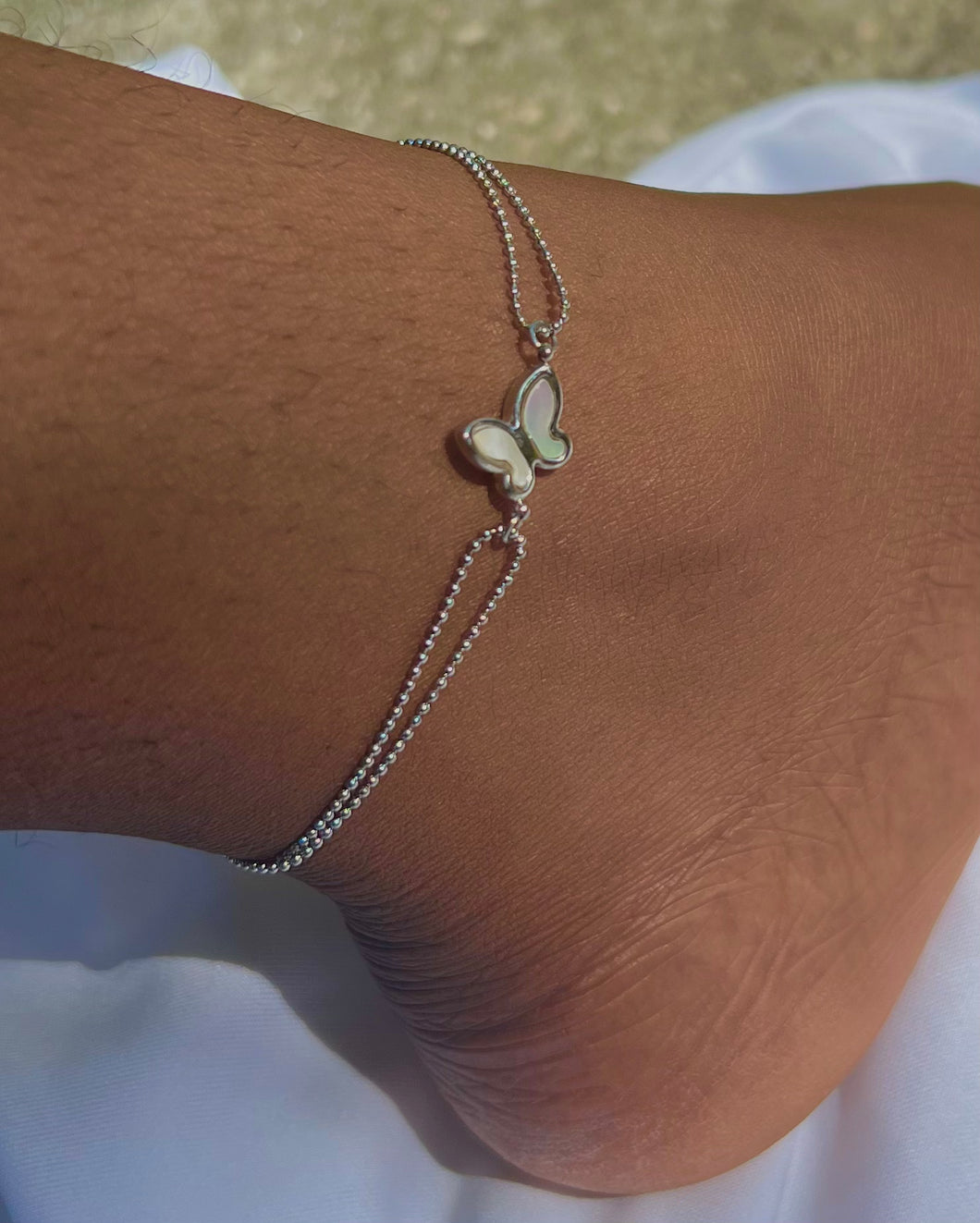 Dual Butterfly Anklet